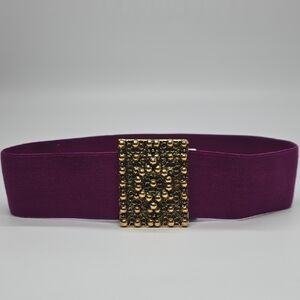 Purple Belt with Gold Buckle